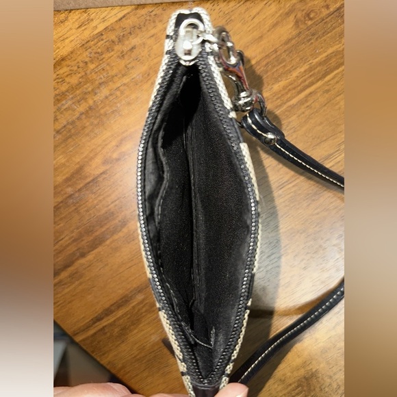 NWOT Coach Vintage Signature Wristlet Wallet Bag - Black/Gray - Picture 3 of 4
